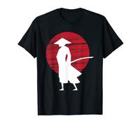 Mens Japanese Warrior Culture Samurai Sword Martial Arts Retro T-Shirt