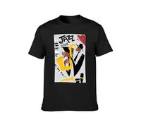 Men's Jazz Soul Music Blues Black History Month Miles Coltrane Monk Mens Casual Cotton Tees Tops T-Shirts Black XL