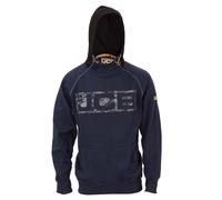 Mens JCB Horton Navy Heavyweight Hooded Sweatshirt Hoody Hoodie Workwear Top Sz