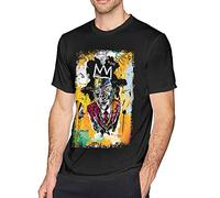 Men's Jean-Michel Artist Basquiat Classic Stylish Short Sleeve T-Shirts Tee Tops for Men Black