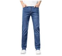 Mens Jeans for Men UK,Men's Athletic Fit Stretch Jean Straight Leg Regular Fit Classic Basic Denim Jeans Retro Slim-Fit Boot Cut Sweatpants Office Jogging Bottoms Blue3 38