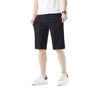 Men's Jeans Shorts Slim Fit Short Basic Stretch Shorts Bermuda Summer Trousers Denim Pant Shorts,Black,42