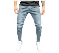 Mens Jeans Slim Fit, Mens Skinny Stretch Jeans Skinny-Fit Stretch Jean Traight Leg Regular Fit Denim Pants Big Tall All Waists Jeans for Men Uk Straight Fit Jeans Men Slim