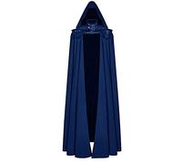Mens Jedi Costume Medieval Hooded Cape UK Clearance Vampire Cloak Halloween Christmas Party Cosplay Outfit Adults Gothic Steampunk Punk Halloween Cloak Robe Costumes Fancy Dress Plus Size Blue