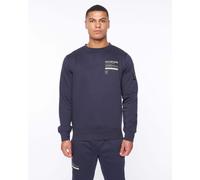 Mens 'JENNERKINS' Pullover Crew Sweatshirt - Navy