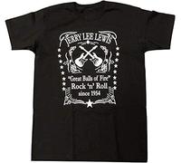 Mens Jerry Lee Lewis 'Great Balls of Fire' T Shirt Rock 'N' Roll X-Small Black