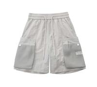 Mens Jersey Shorts - Men'S Work Shorts Summer Thin Loose Straight Sports Casual Hundred Speed Dry Five Pants (Light Gray Xxxl)