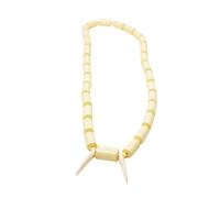 Mens Jewellery White Beaded Necklace Traditional Igbo Aka Coral Bead Nigerian Necklace Nze Ozo Cheiftancy African Cultural Festival Wedding Women (White Bead - 18 Inches)