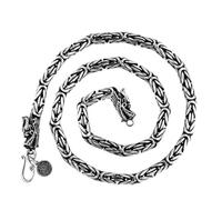 Mens Jewelry Dainty Choker Necklaces for Women Dragon Necklace For Men Vintage Thai 3.5 MM Thick 925 Sterling Double Dragon Head Design Necklace Necklaces for Women A Broken Heart (Silver, One Size)