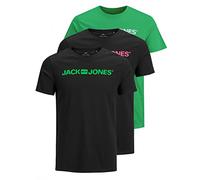 Men's JJECORP Logo Tee SS Crew Neck 3P, Island Green/1IslandGreen1Blac, M