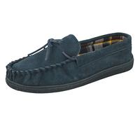 Mens Jo & Joe New England Real Suede Leather Moccasin Slippers Size 7-12 (UK 10, Navy)