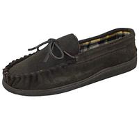 Mens Jo & Joe New England Real Suede Leather Moccasin Slippers Size 7-12 (UK 7, Brown)