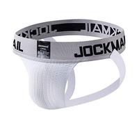 Mens Jockstrap Athletic Supporter Underwear Mens Sport Jock Strap Brief (XXL, White)