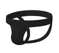 Men's Jockstraps Athletic Supporters Underwear Sexy Jock Strap Sports Cotton Stretch Thong (Black,XL)
