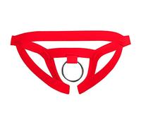 Mens Jockstraps Underwear | Sexy Thongs with Metal O-Ring | Hollow Out G String Pants Lingerie | Men Erotic Underwear Sexy Mens Underpants for Bedroom Men Interest Jock Strap Panties Red