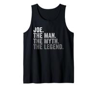 Mens Joe The Man The Myth The Legend First Name Tank Top