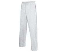 Mens Jog Pants Fruit Of The Loom Tracksuit Bottoms Open Leg Sweat Jogging Pants