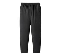 Mens Joggers Bottoms - Mens Lightweight Trousers Autumn And Winter Men'S Lambing Fleece Windproof Fleece Sports Pants Men'S Straight Leg Pants (Black, Xxl)