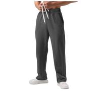 Mens Joggers Cargo Jogging Bottoms Winter Warm Casual Thermals Trousers Cotton Loose Sweatpants Open Bottom Athletic Lounge Pants with Pockets
