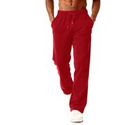 Mens Joggers Fleece Lined Baggy Casual Jogging Bottoms Straight Leg Joggers With Pockets Fall Winter Sweatpants Track Suit Bottoms Workout Gym Sport Golf Trousers Loose Fit Jogging Pants Mens Clothes