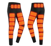 Mens Joggers Heated Thermal Trousers 30-Zone Warm Cold Weather Protection Elastic Waist Comfortable Fit Winter Pants Pants for Daily Commute Outdoor Work Camping Hiking (Black, XXXXL)