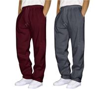 Mens Joggers Sale Clearance,Men's Jogging Sweatpants Mens Jogger Bottoms Open Hem Tracksuits Bottoms Men's Casual Gym Wear Elastic Waist Trousers for Men UK Wide Leg Sweat Pants with Pockets