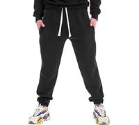 Mens Joggers, Slim Fit Solid Color Tracksuit Bottoms, Autumn Winter Warm Fleece Trousers, Relaxed Fit Leg Cargo Casual Pants, Beach Walking Running Sweatpants, Perfect for Hiking Travelling Black
