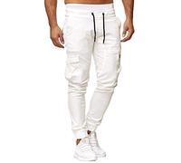 Men's Joggers Sweatpants Gym Running Workout Hiking Pants Drawstring Sports Athletic Trousers Casual Tapered Cargo Pants with Multi-Pockets