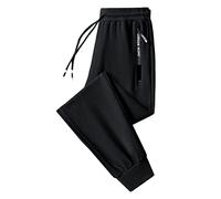 Mens Joggers Sweatpants Straight Leg Men Gym Wear Active Athletic Workout Jogger for with Pockets and Drawstring UK Grey Trousers Loose Track Sweat Pant Pants Pocket Black 6XL
