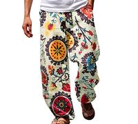 Mens Jogging Bottoms Japanese Hippie Clothes Thin Lounge Trousers Loose Yoga Tracksuit Bottoms Casual Summer Pants Comfy Drawstring Trouser Fashion Printed Trousers Wrinkle Resistant Pants XXXXL