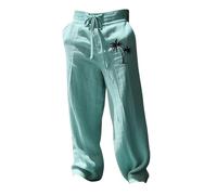 Mens Jogging Bottoms Lightweight Pants Baggy Yoga Pants Casual Summer Pants with Pockets Loose Fit Drawstring Trousers Wrinkle-Resistant Flat-Front Chino Pant Casual(Available in Big & Tall)