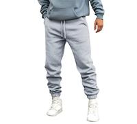 Men's Jogging Bottoms Short Leg-Tracksuit Bottoms Men Loose Fit Cosy Grey