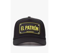 Men's JOHN HATTER & CO Unisex El Patron Black Rubber Cap Size: One Size, Colour: Black Fabric