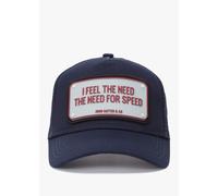 Men's JOHN HATTER & CO Unisex Need For Speed Navy Rubber Cap Size: One Size, Colour: Blue Fabric