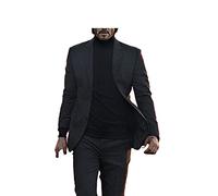 Men's John Keanu Reeves Black Wick Suit Costume | 3 Piece Suit Slim Fit 2 Button Blazer Waistcoat and Pants