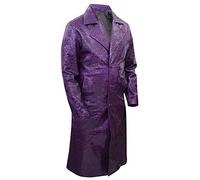 Men's Joker Suicide Squad Coat | Crocodile Texture Injustice Joker Purple Trench Coat Costume for Halloween