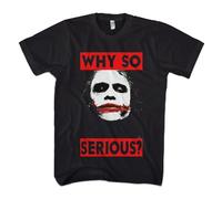 Men's Joker T-Shirt - Why So Serious? Movie Movies Dark Knight - Black - XX-Large