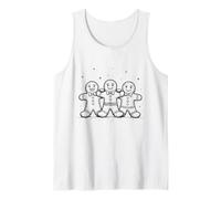 Mens Jolly Gingerbread Trio Sweet Holiday Cheer Tank Top