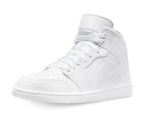 Men's Jordan 1 Mid White/White-White (554724 136), White/White-white, 7 UK
