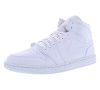 Men's Jordan 1 Mid White/White-White (554724 136), White/White-white, 7 UK