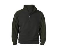 Mens Jumper 1/4 Zip Hoodless Long Sleeve Sweatshirt Stand Collar Plus Size Pullover Fleece Autumn Winter Warm Outdoor Jacket Casual Patchwork Sweat Tops (Green, L)