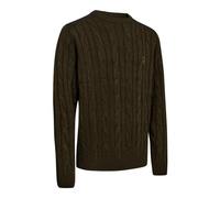 Men's Jumper Deerhunter Randall Tricot Collar Round Art Green