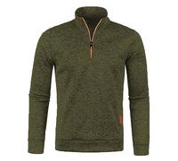 Mens Jumper Long Sleeve 1/4 Zip Sweatshirt V Neck Fleece Lined Pullover Regular Fit Autumn Winter Velvet Sweatshirts Sweat Tops UK Size 10-20