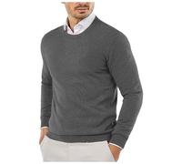 Men's Jumper, Men's Crew Neck Jumpers Cashmere Knitted Pullover Casual Long Sleeve Sweater Basic Sweatshirt Winter Jumper Pullover Sweaters for Men Fishermans Jumpers for Men