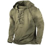 Mens Jumper Zip Up Hoodies Jumpers 40Th Birthday Gifts for Men Sauna Men's Fall Long Sleeve Lace Up Hoodie Hooded Sweatshirt Top Outdoor Sweatshirt Shirt Sale Clearance Items Under 5 Pounds