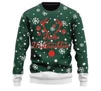 Mens Jumpers 4Xl - Christmas Print Crew Neck Sweatshirt For And Wo - Holiday Graphic Tee For Festive Celebration (Green L)