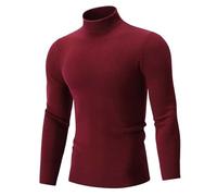 Men's Jumpers - Arrival Sweater Half High Neck Casual Solid Color Knit Layer (Xl)