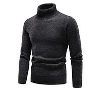 Men'S Jumpers - Men Turtleneck Sweater Solid Color Sweatshirts Thick Warm Thick Slim Fit Male Winter Warm Pullovers For Office Men'S Clothing,Style A,M