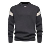 Mens Jumpers, Mens Sweaters, Autumn And Winter Trends Patchwork Men's Pullover Sweater Casual Base Knitwear Comfortable Everything Comfortable Soft Outerwear For Daily Wear