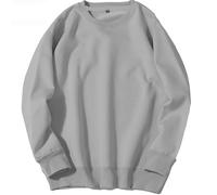 Mens Jumpers Oversized Sweatshirts without Hood Solid Colour Crew Neck Pullover Long Sleeve Sweater Soft Sports Top Lightweight Sweat Shirts for Men Adult Plus Size Fall Outfits